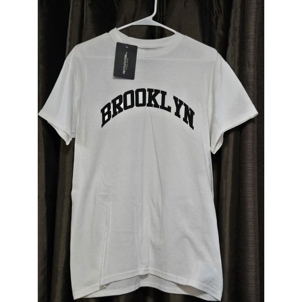 Brooklyn T-shirt Size Small From prettylittlething.com~White And‎ Black